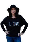 Be Iconic Long Sleeve Off Shoulder Tee